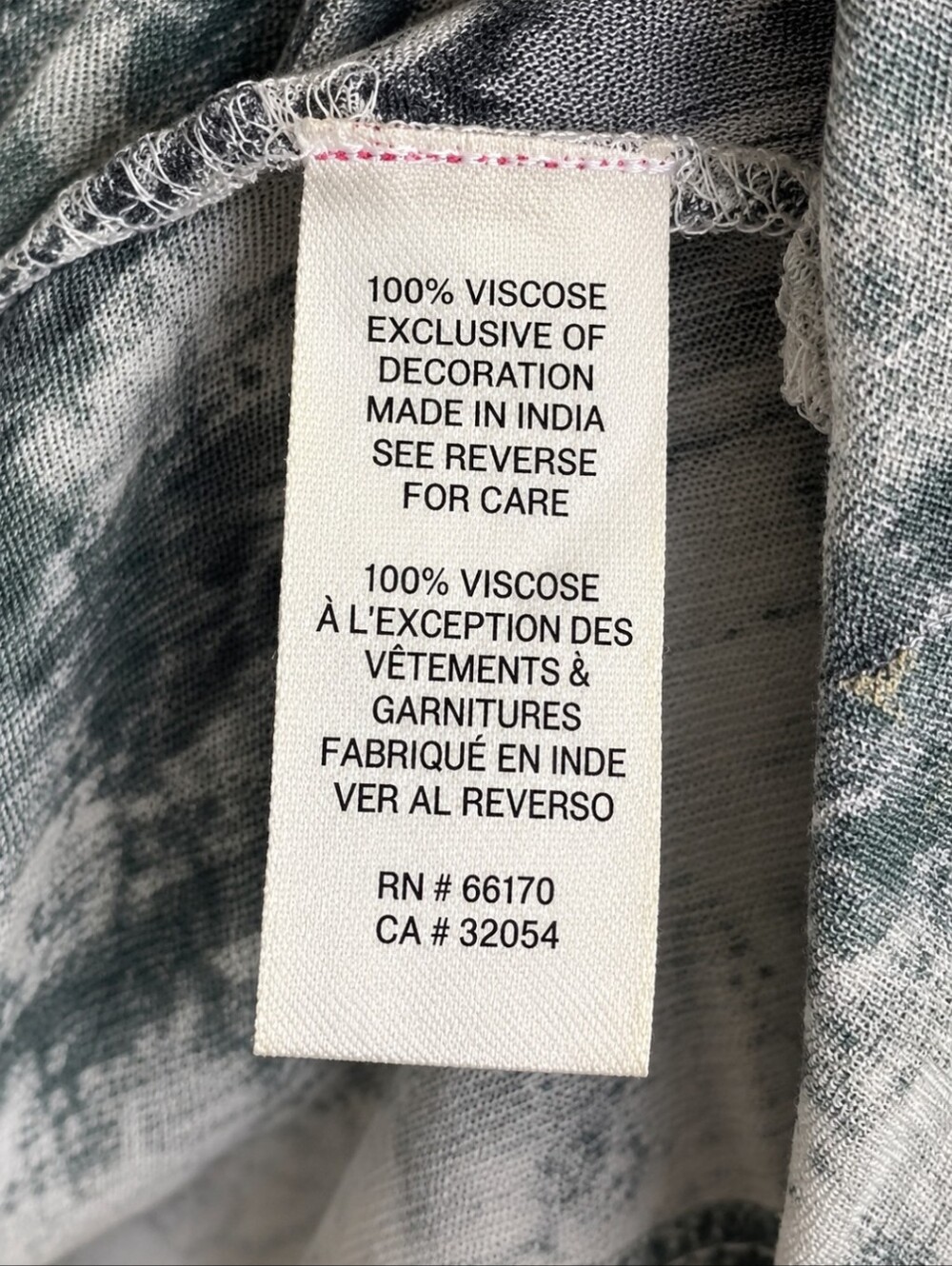 Free People Boho Tie Dye Gray Fringe Short Sleeve Top - Picture 9 of 11